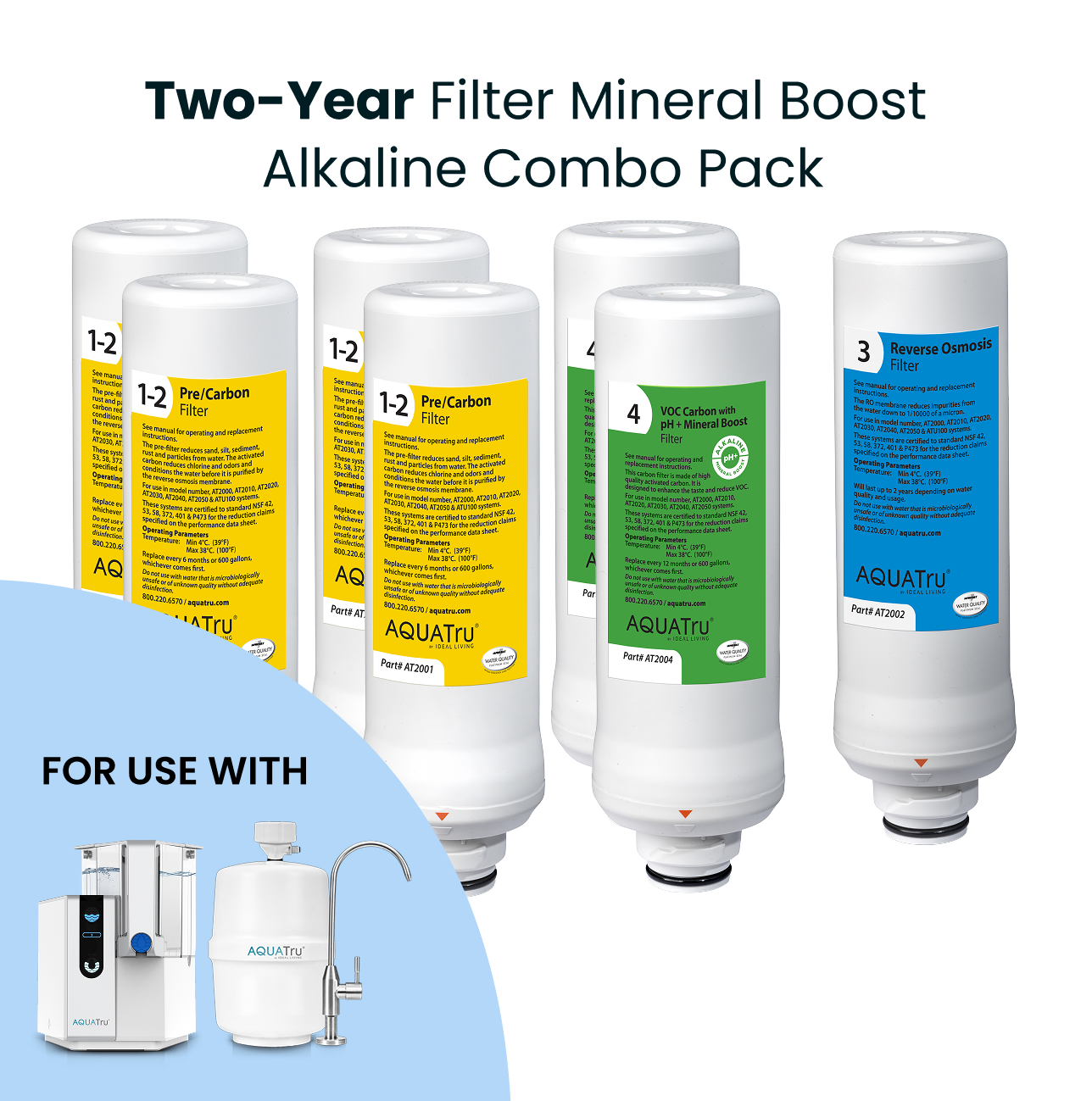 Classic Two-Year Mineral Boost Alkaline Combo Filter Pack